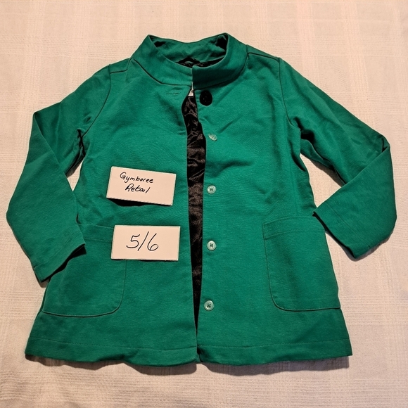 Gymboree girls size 5/6 green button up from Fancy Dalmatian line Ponte jacket - Picture 1 of 3